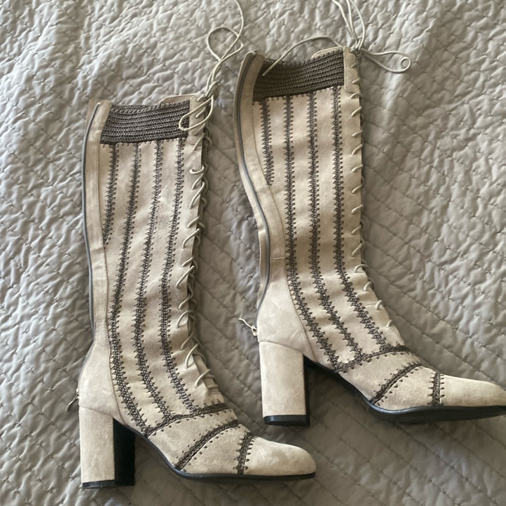 Silent D boots sold by free people. Worn once $275 new, selling for $150 obo.